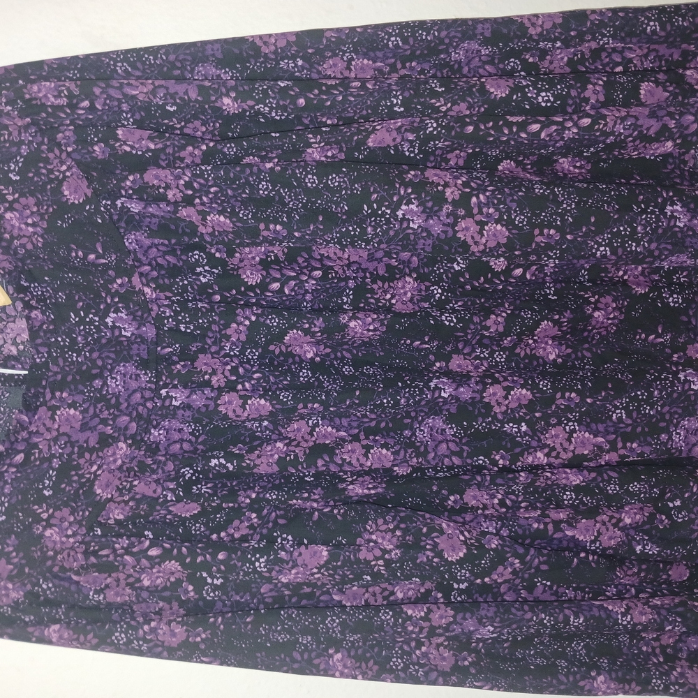 Floral Purple and Black Skirt